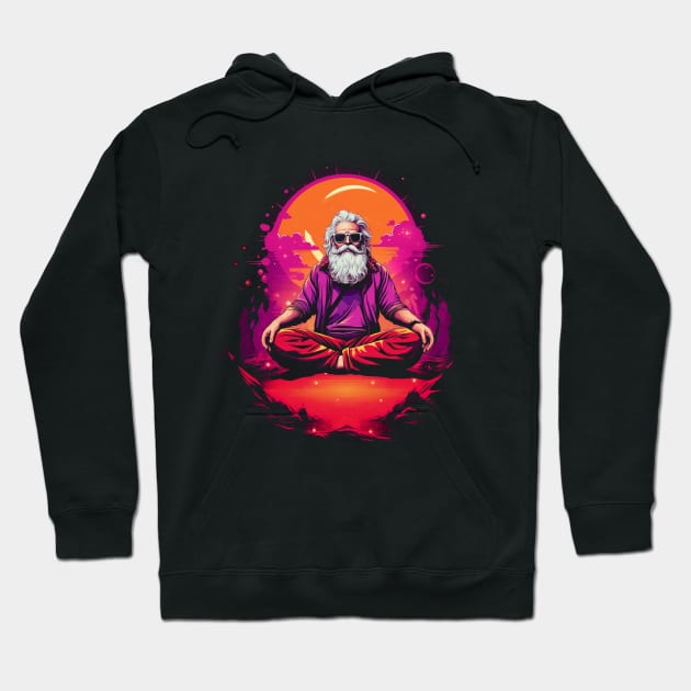 Meditating Santa Claus Hoodie by TNM Design